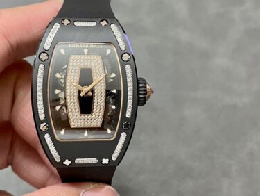 Richard Mille RM 07-01 ‘レディース’ブラック セラミック ブラック リップ ダイヤモンド ベゼル